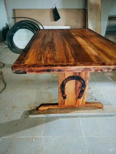 Mesa de Madera Rústica Grande para 6 personas - miniatura 4