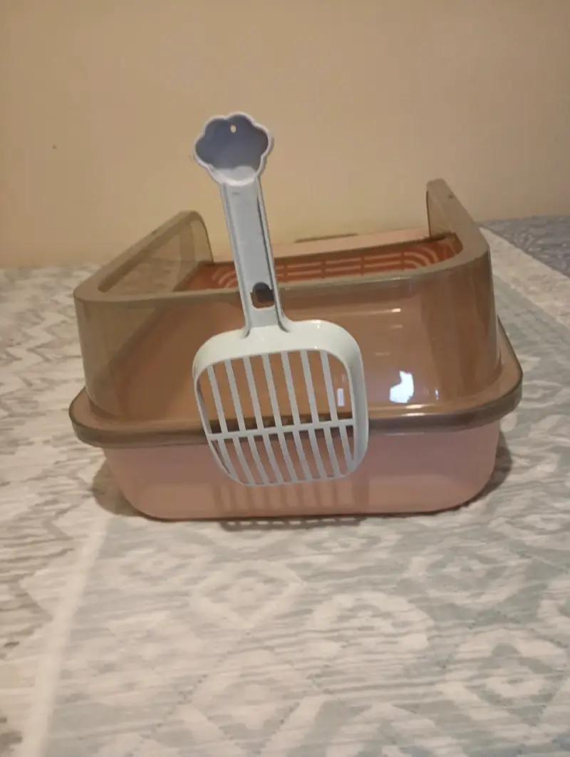 Caja de arena para gatos con tapa y pala - 2