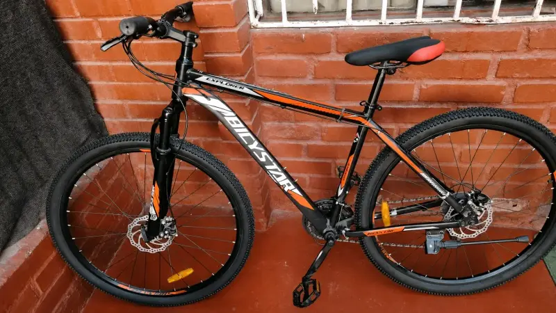 Bicicleta MTB BicyStar Explorer Aro 29 Negro/Rojo - 1