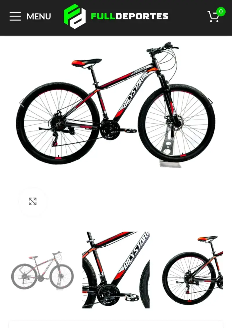 Bicicleta MTB BicyStar Explorer Aro 29 Negro/Rojo - 2