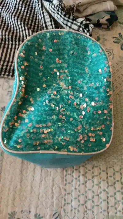 Mochila infantil con lentejuelas turquesa - miniatura 1