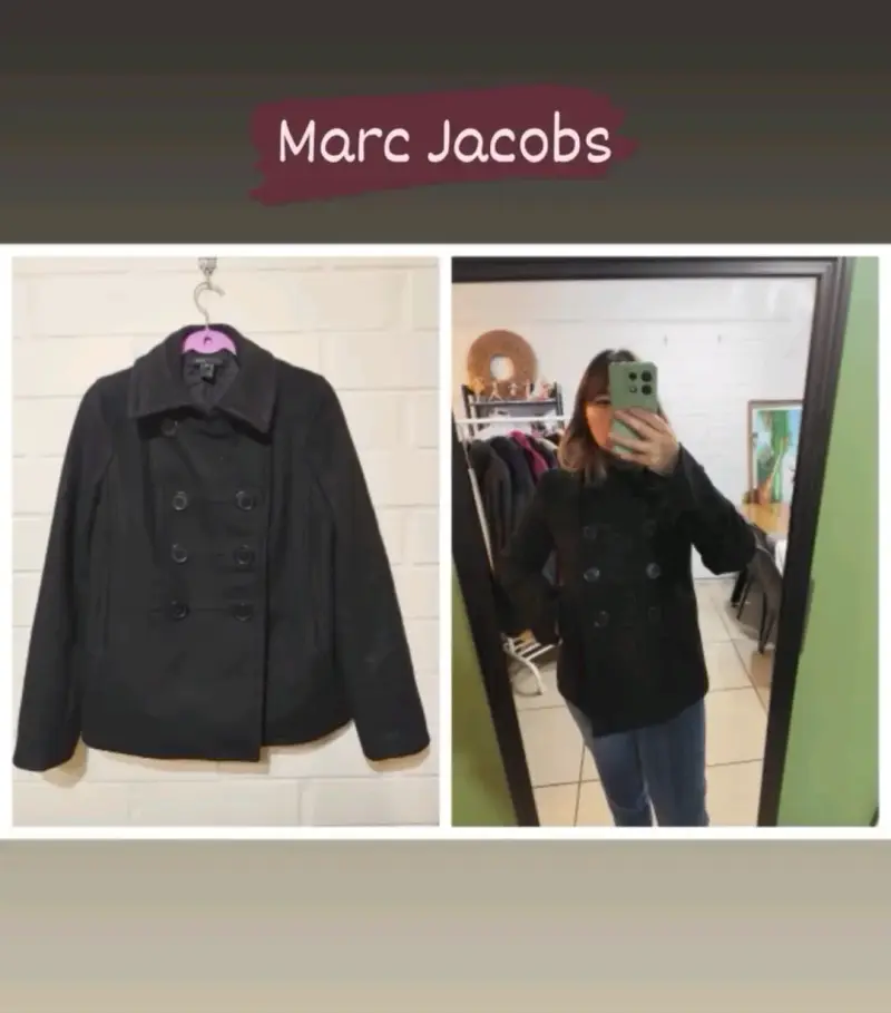 Abrigo negro Marc Jacobs para mujer