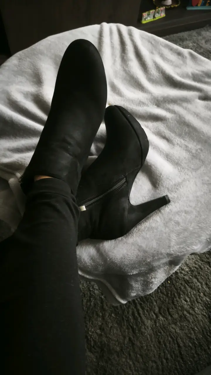Botines de tacón alto negros para mujer - 3