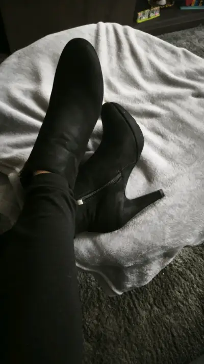 Botines de tacón alto negros para mujer - miniatura 3