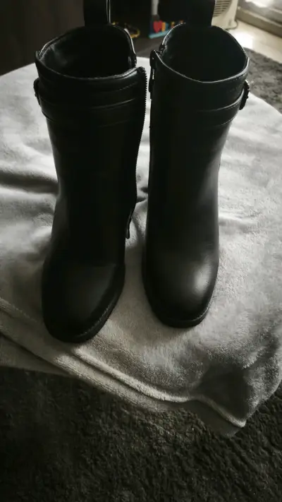 Botines de tacón alto negros para mujer - miniatura 6