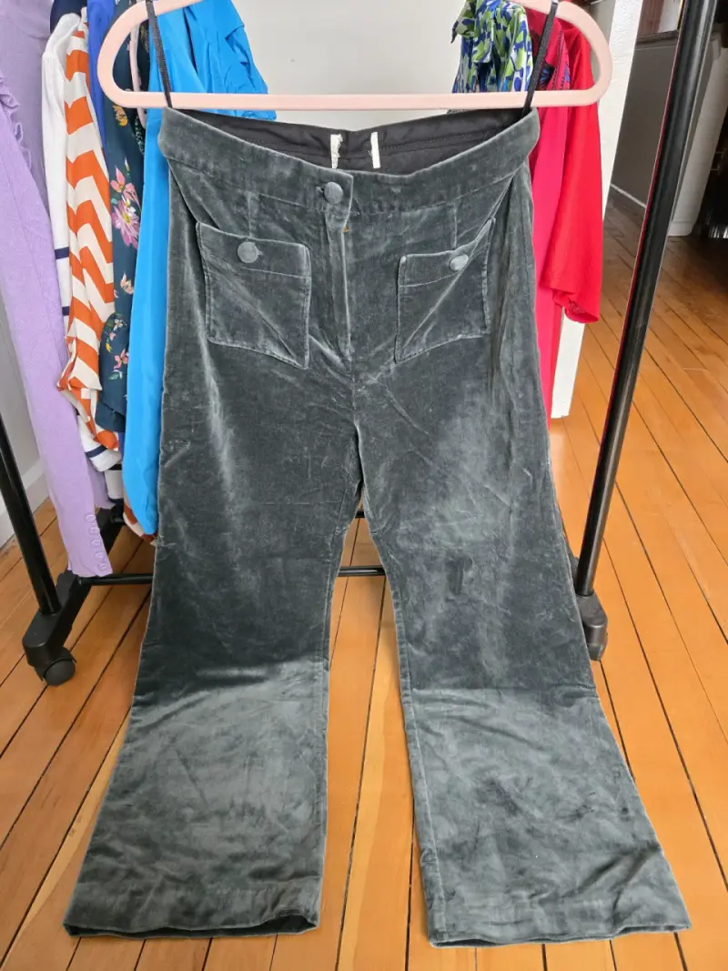 Pantalones de terciopelo gris - 3