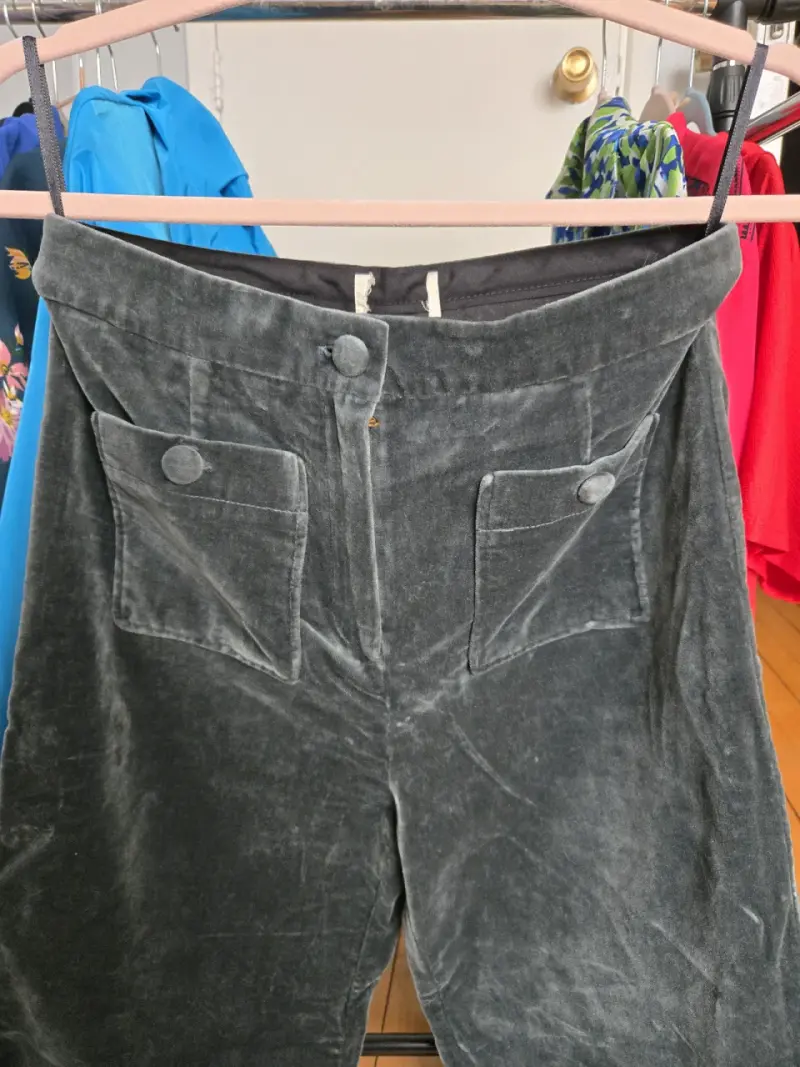 Pantalones de terciopelo gris - 4