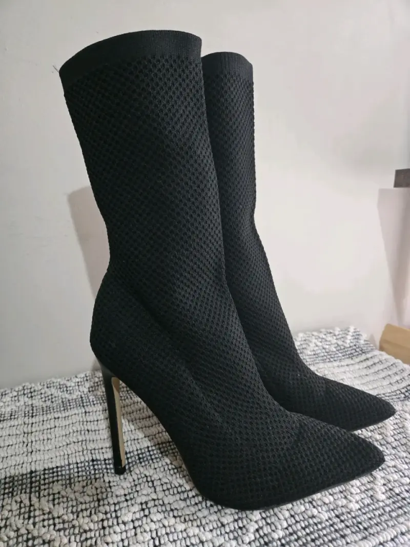 Botines de tacón alto negros elegantes - 3