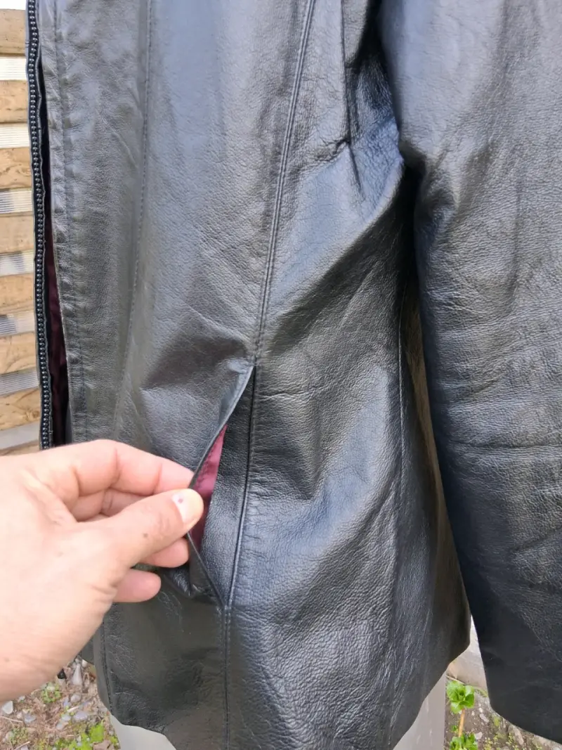 Chaqueta de cuero negra para mujer - 5