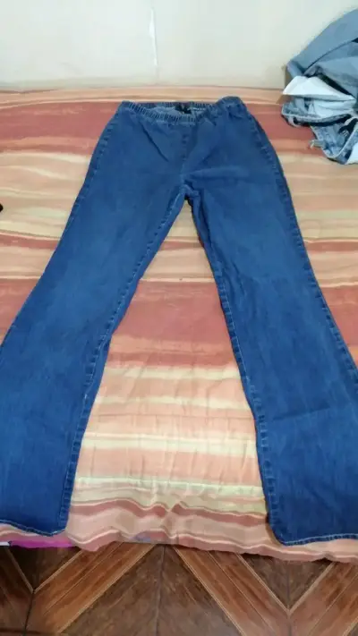 Pantalones de mezclilla azul Metrostyle para mujer - miniatura 1