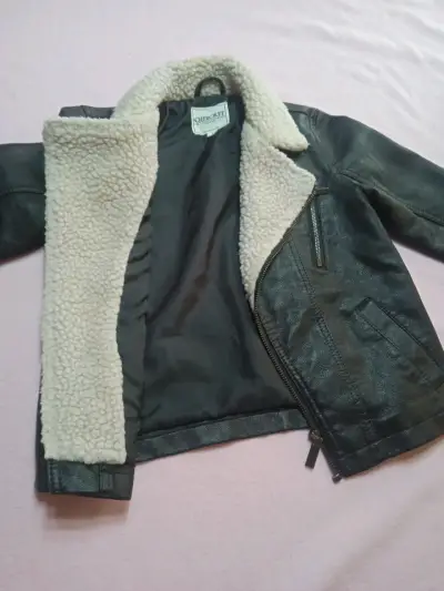 Chaqueta de cuero sintético para niña Cherokee - miniatura 1