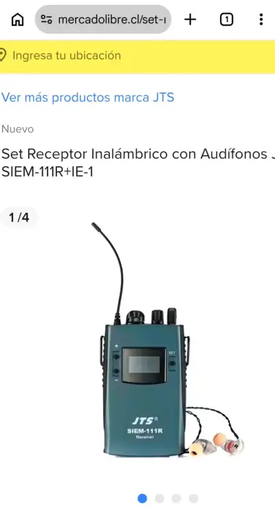 Receptor Inalámbrico JTS SIEM-111R con Audífonos - miniatura 2