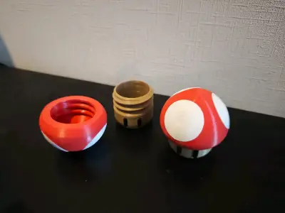 Set de 2 Contenedores Decorativos Hongo Mario Bros - miniatura 2