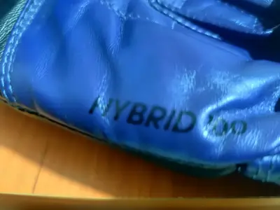 Guantes de Boxeo Adidas Hybrid 100 Negros y Azules - miniatura 3