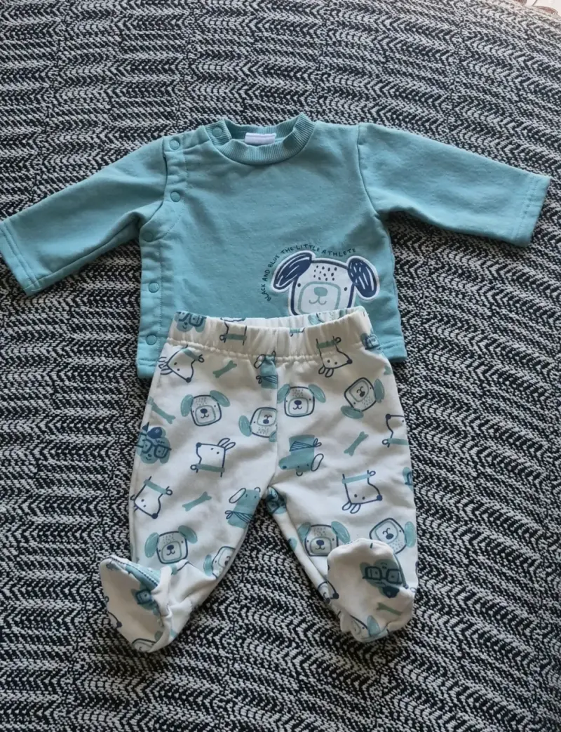 Conjunto de ropa para bebé con enteritos y chaqueta - 5