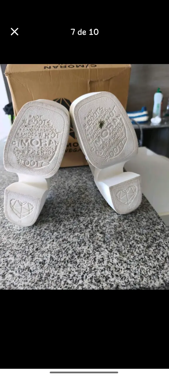 Botines de plataforma veganos blancos y negros - 4
