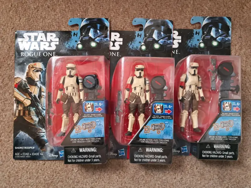 3 Figuras Star Wars Rogue One Shoretrooper - 1