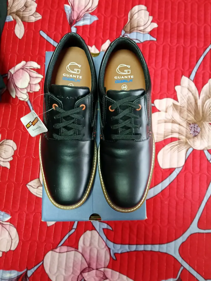Zapatos de cuero negro Guante para hombre - 1
