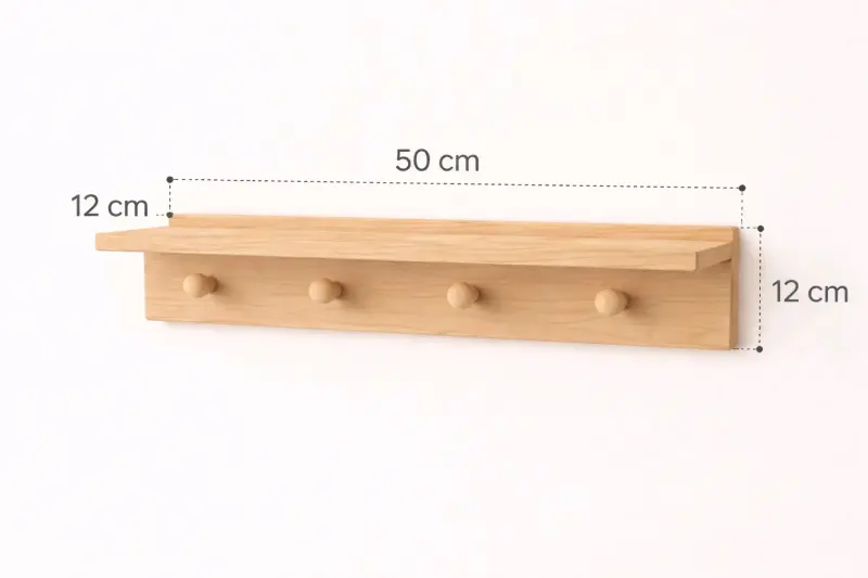 Repisa de Madera con Ganchos para Decoración Infantil - 2
