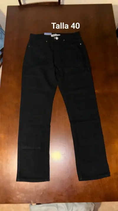Pantalones negros talla 40 para hombre - miniatura 1