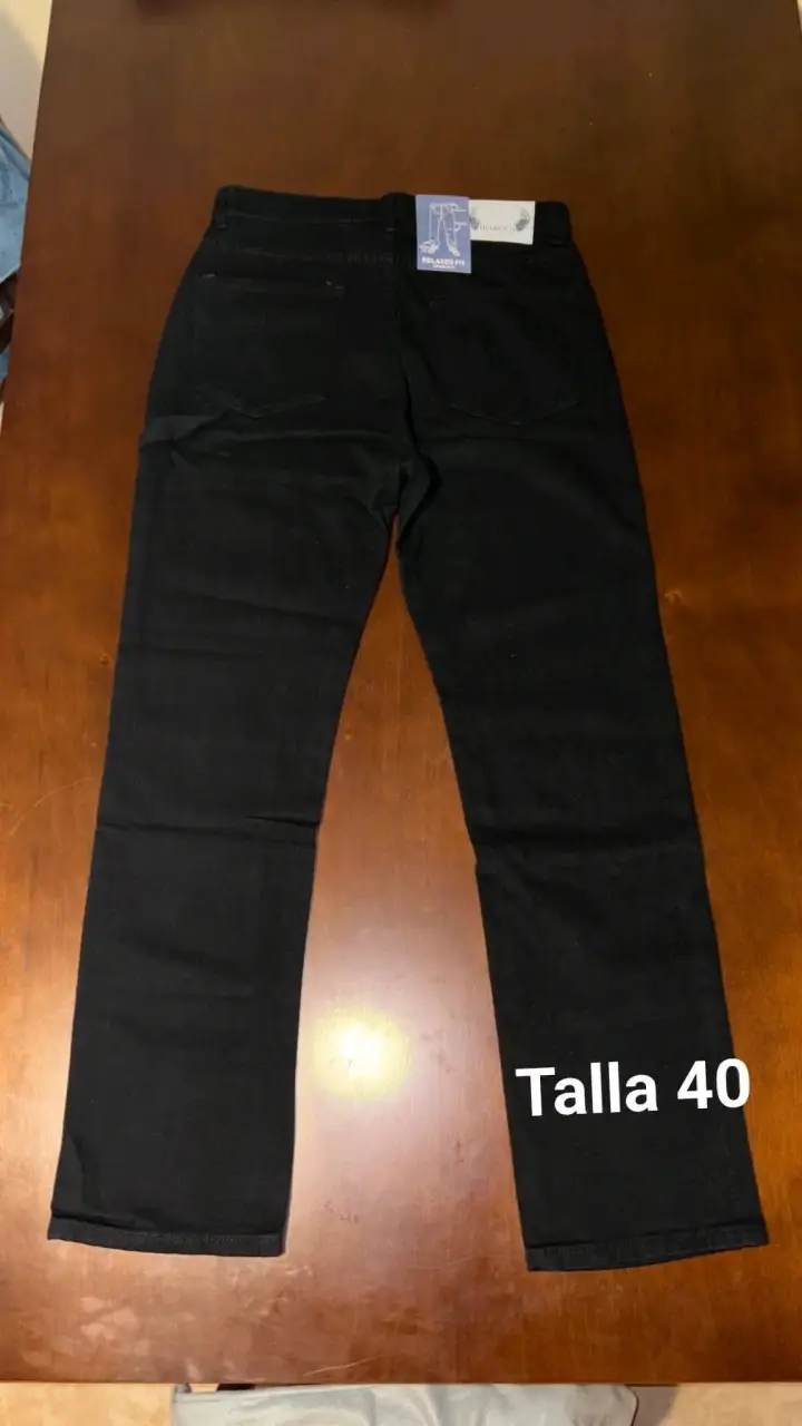 Pantalones negros talla 40 para hombre - 2