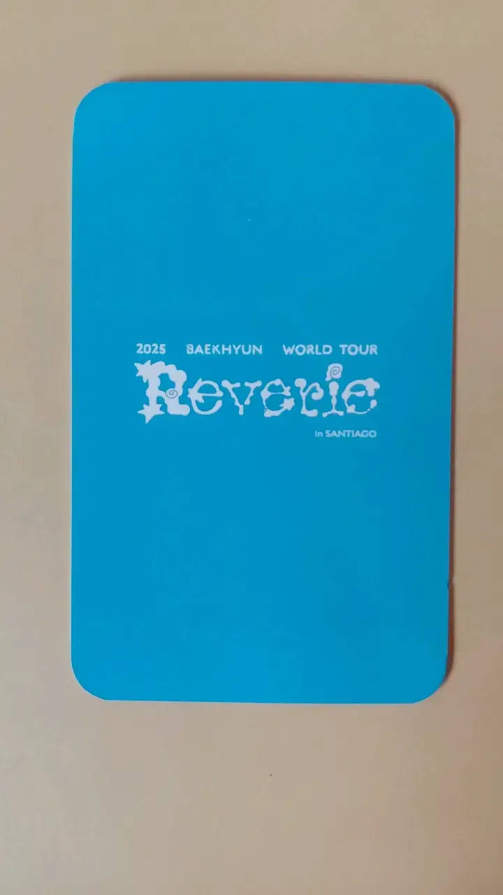 Photocard de Baekhyun World Tour Reverie 2025 - 2