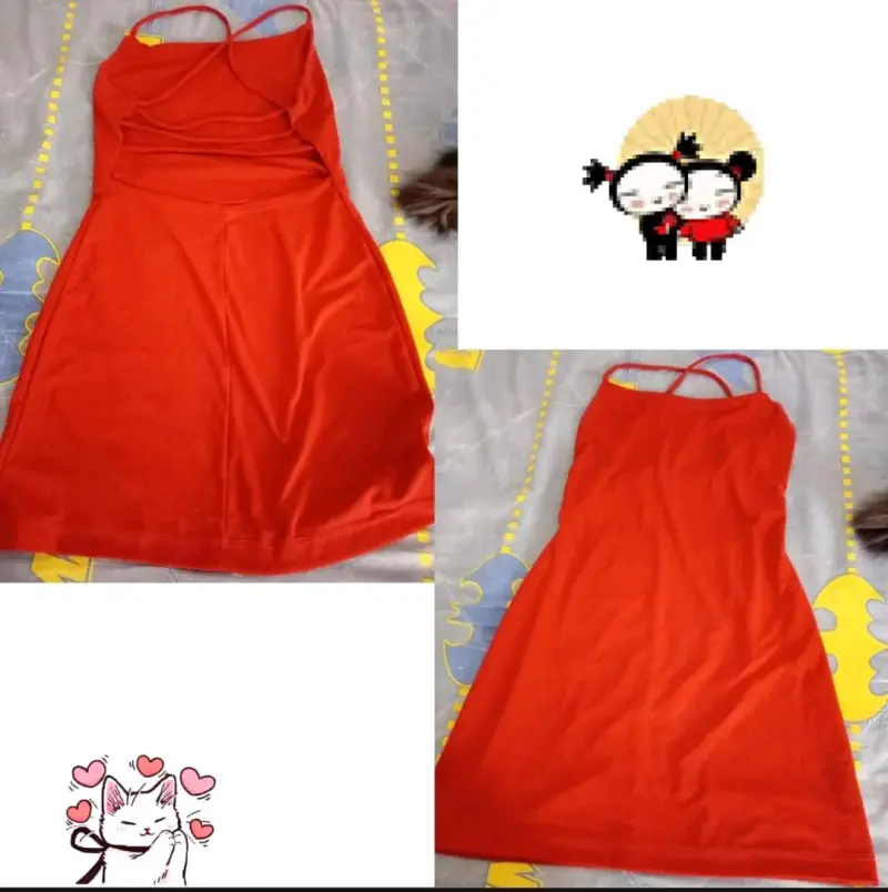 Vestido rojo sin mangas para mujer