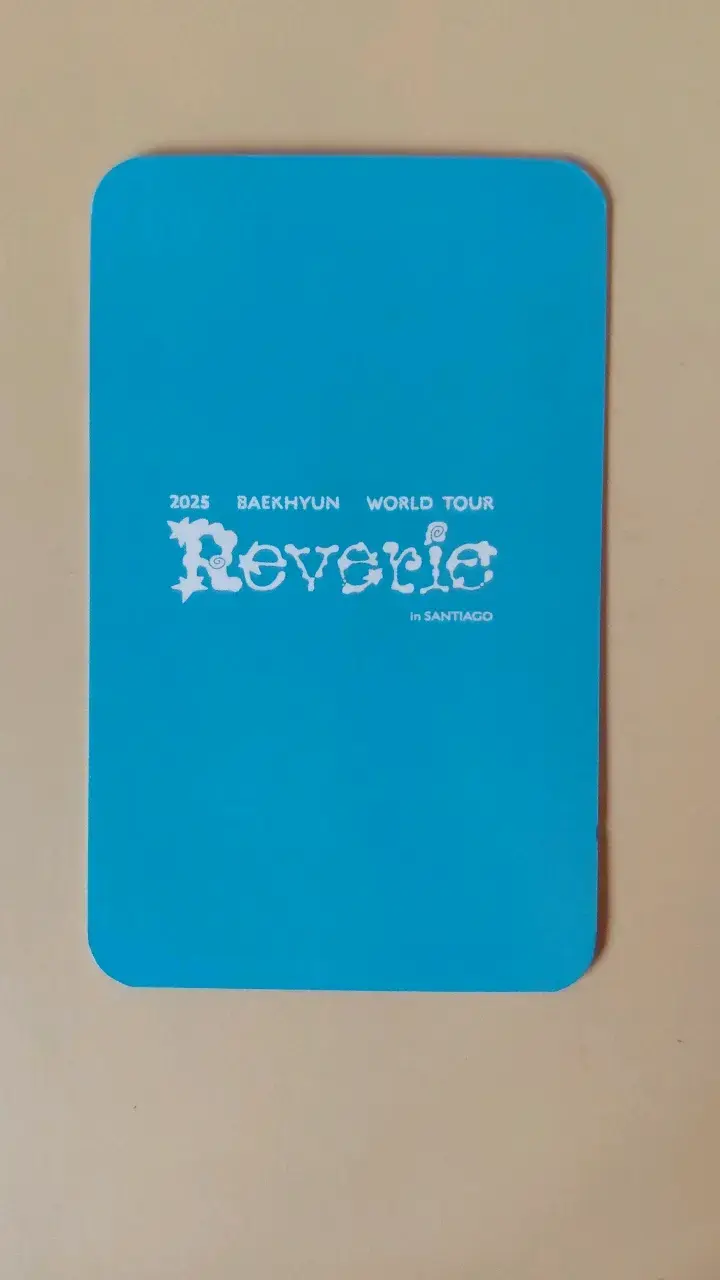 Photocard Baekhyun World Tour reverie 2025 - 2