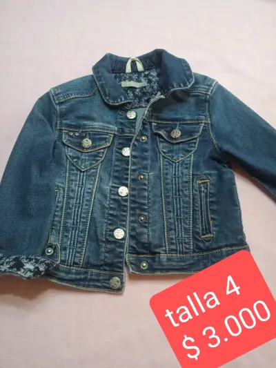 Chaqueta de mezclilla para niña talla 4 - miniatura 1