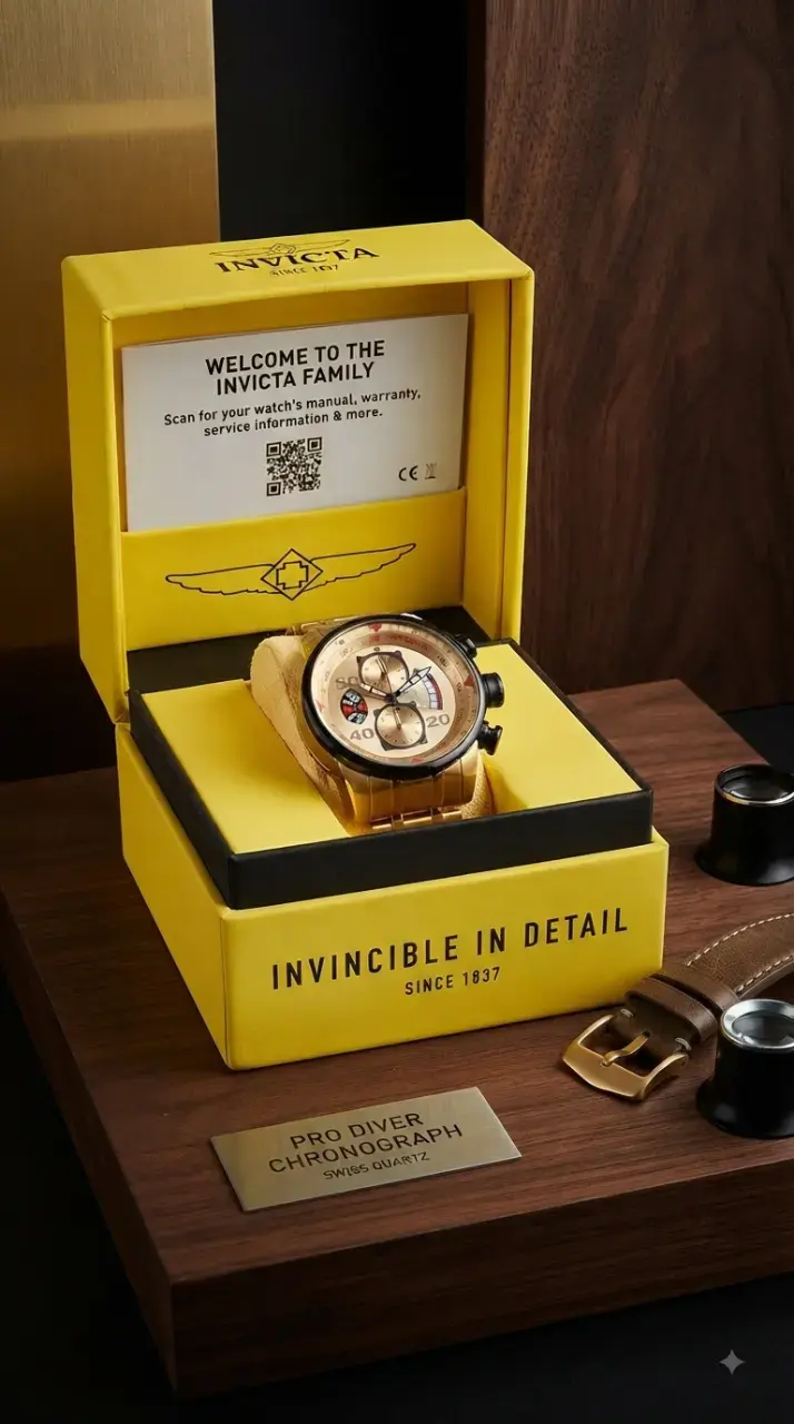 Reloj Invicta Aviator Chronograph dorado 48mm - 2