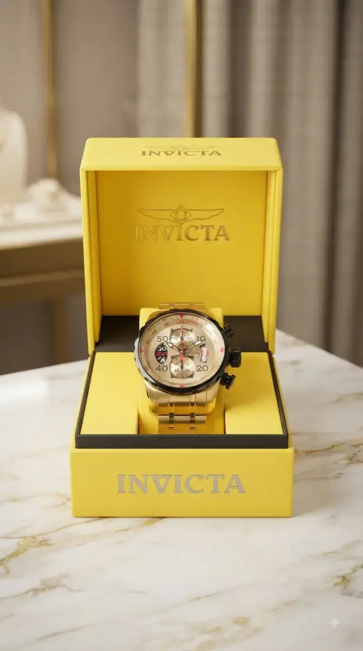 Reloj Invicta Aviator Chronograph dorado 48mm - 3