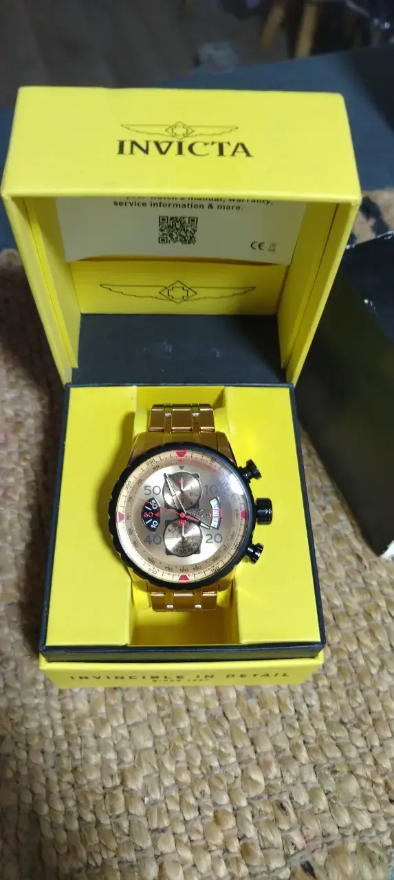 Reloj Invicta Aviator Chronograph dorado 48mm - 4