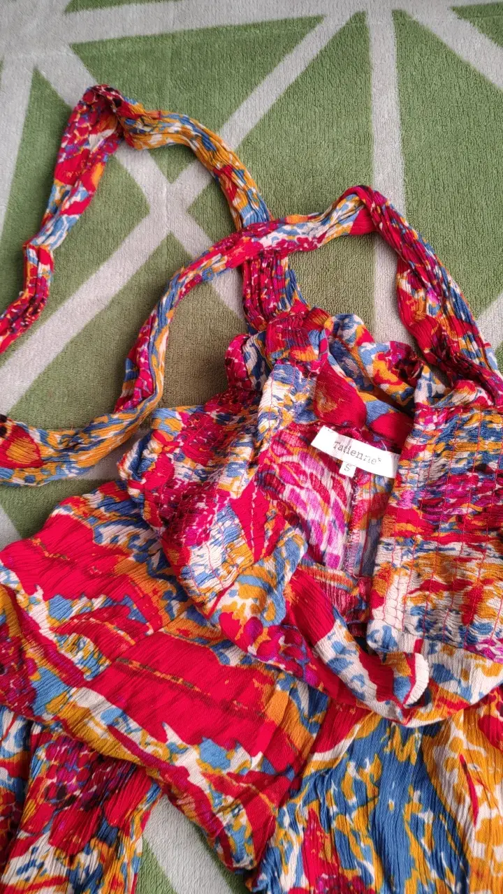 Vestido largo estampado multicolor Falabella - 2