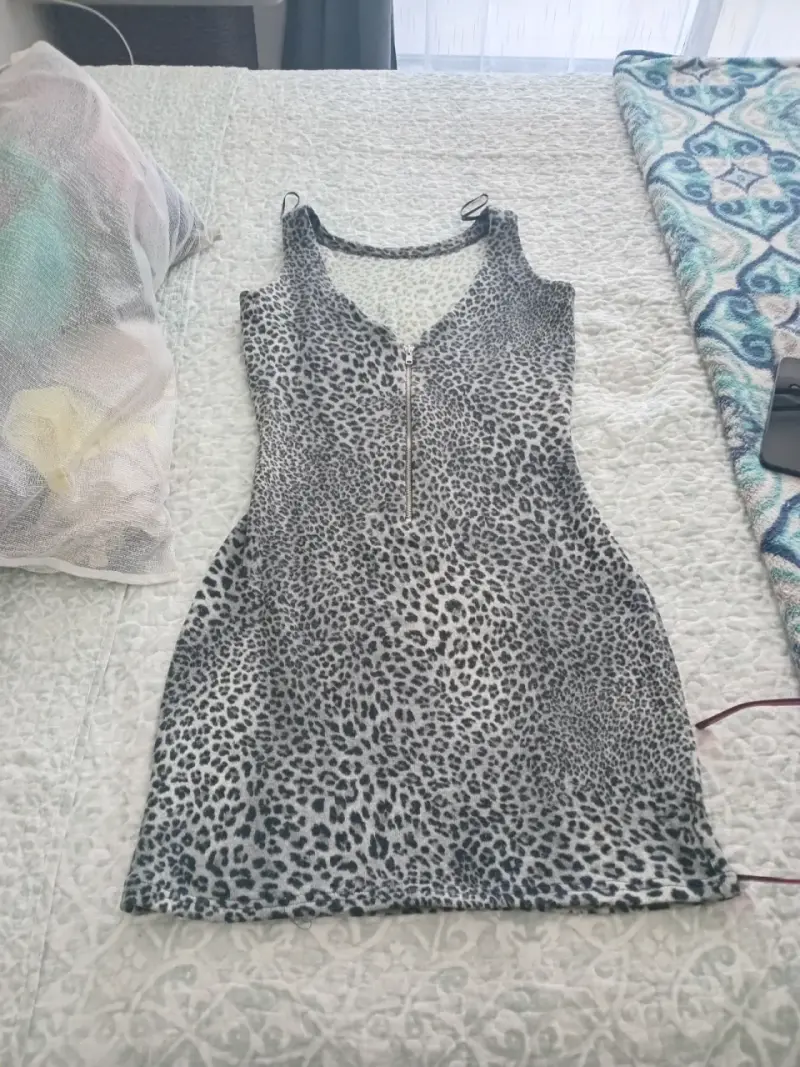 Vestido corto estampado animal print - 2