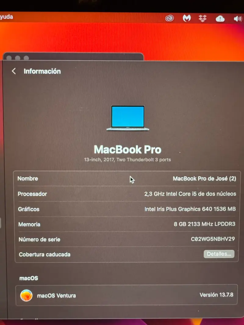 MacBook Pro 13” 2017 — Excelente estado | Único du - 5