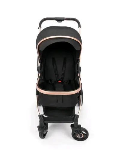 Coche de bebé negro con silla de auto Bebebus - miniatura 1
