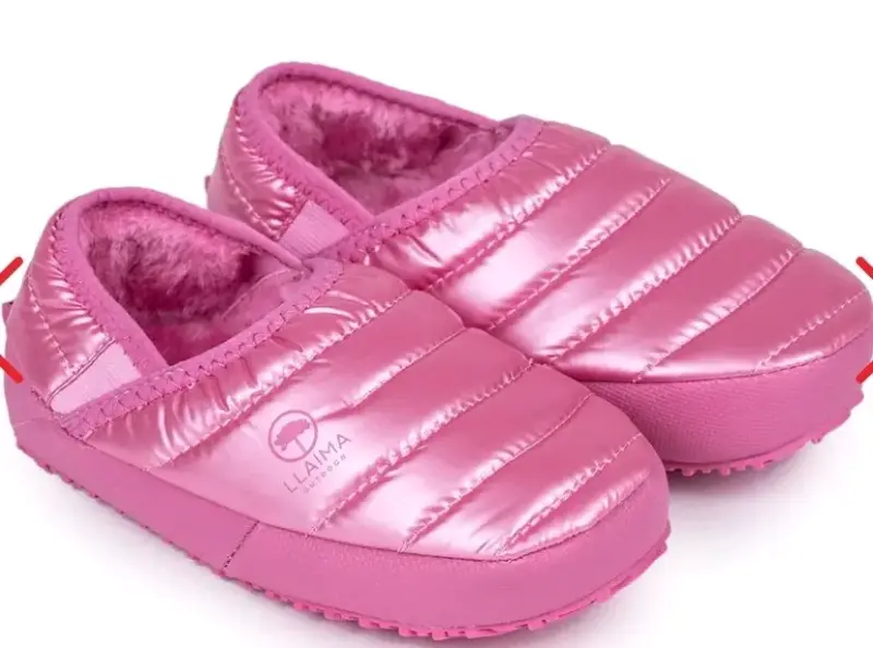 Pantuflas acolchadas rosadas Llaima Outdoors