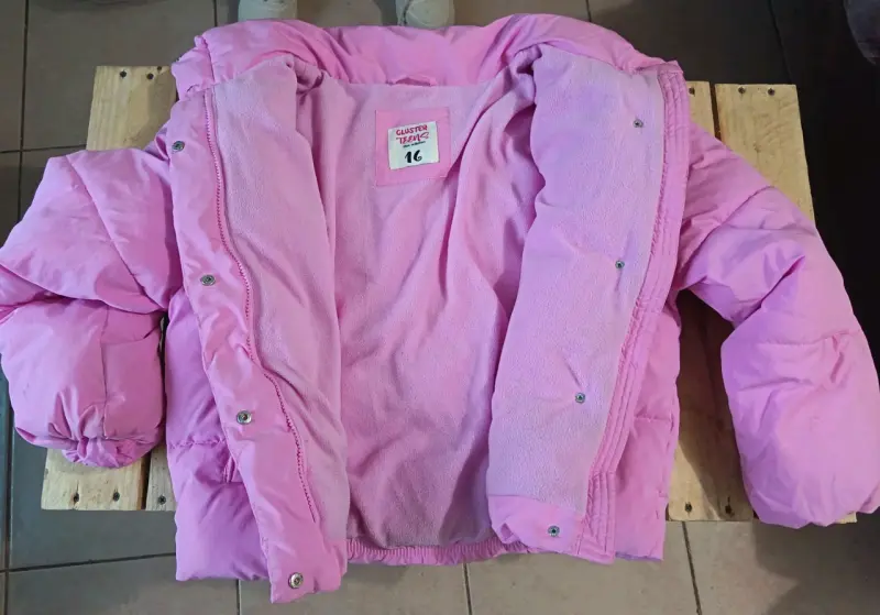 Chaqueta acolchada rosa para niña talla 16 - 2