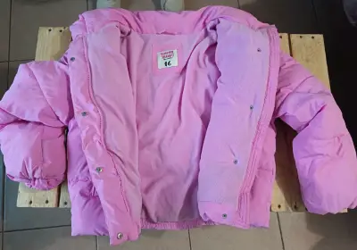 Chaqueta acolchada rosa para niña talla 16 - miniatura 2