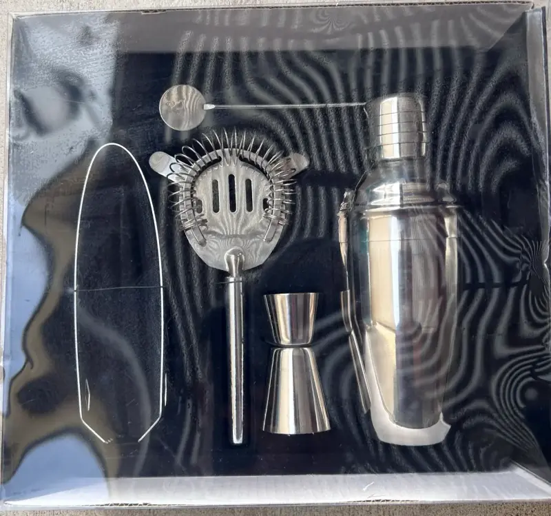 Set de coctelería de acero inoxidable