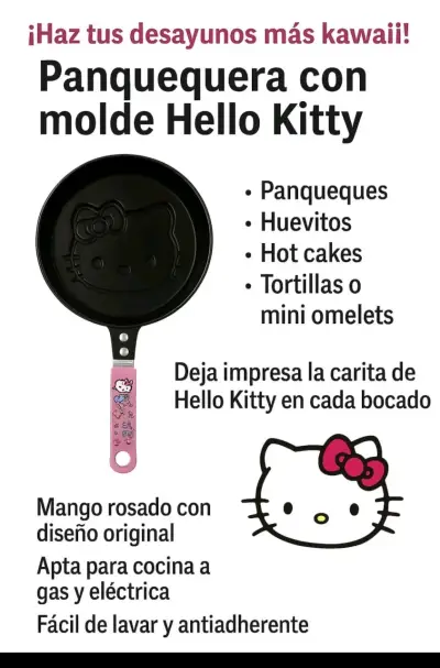 Panquequera con molde Hello Kitty antiadherente - miniatura 1