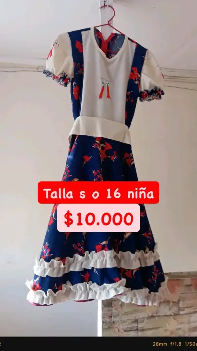 Vestido de china para bailar cueca - miniatura 1