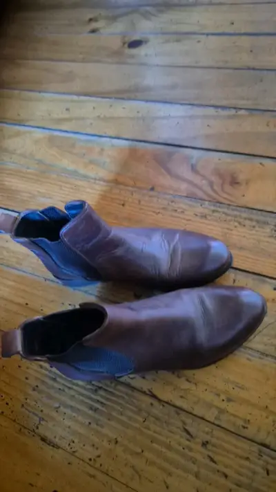 Botines de cuero marrón para mujer - miniatura 4