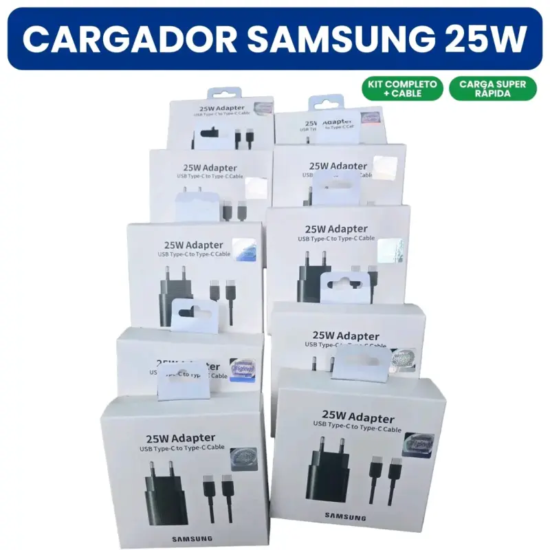 Cargador Samsung 25W con Cable USB-C - 1