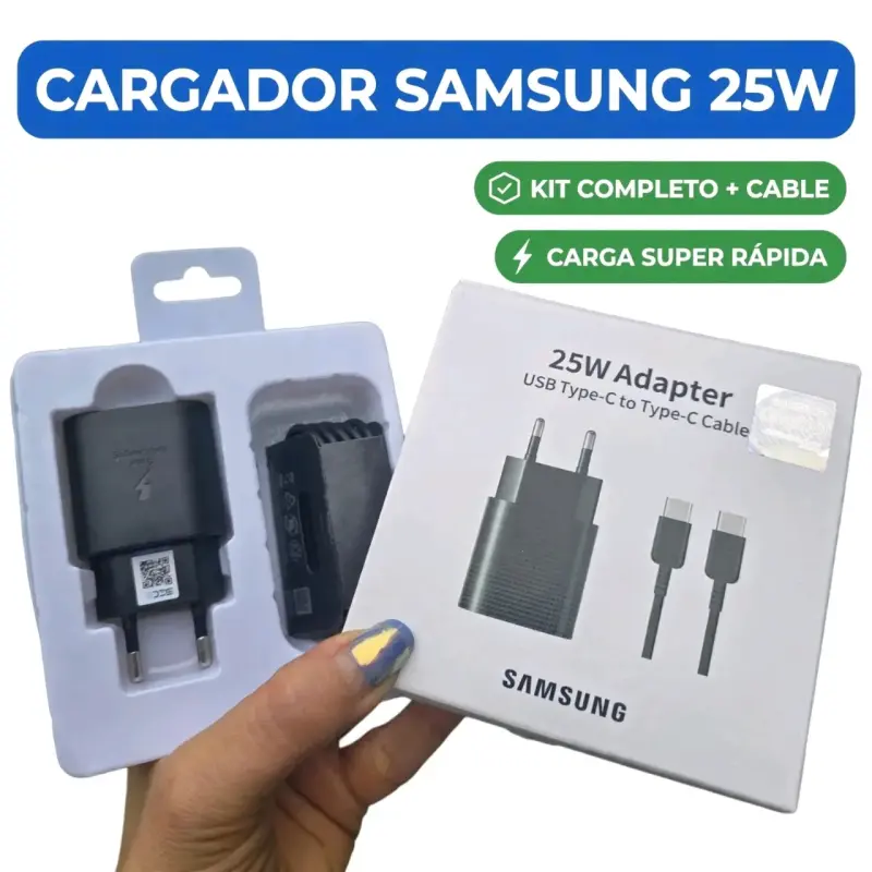 Cargador Samsung 25W con Cable USB-C - 2