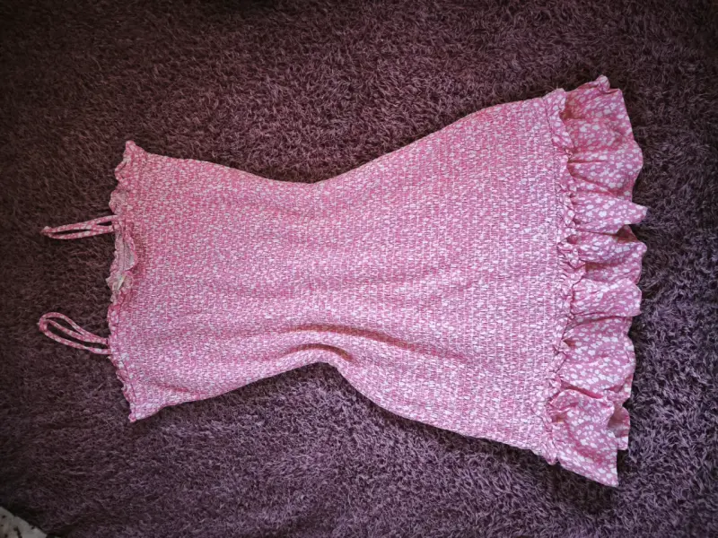 Vestido rosa con volantes Fashion Spark - 2