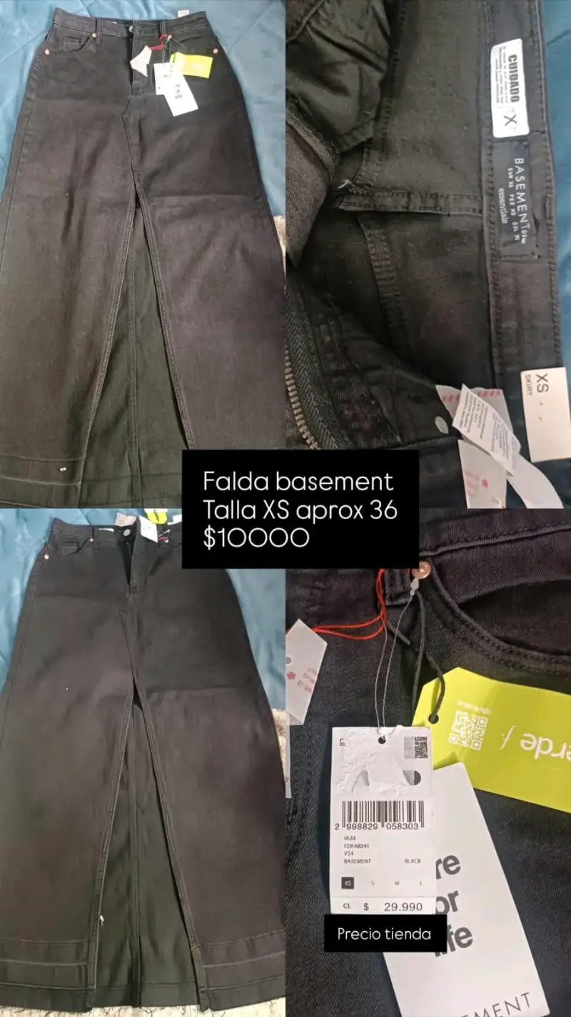 Falda negra Basement talla XS