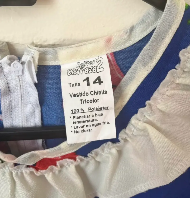 Vestido Chinita/Cueca Talla 14 - 2