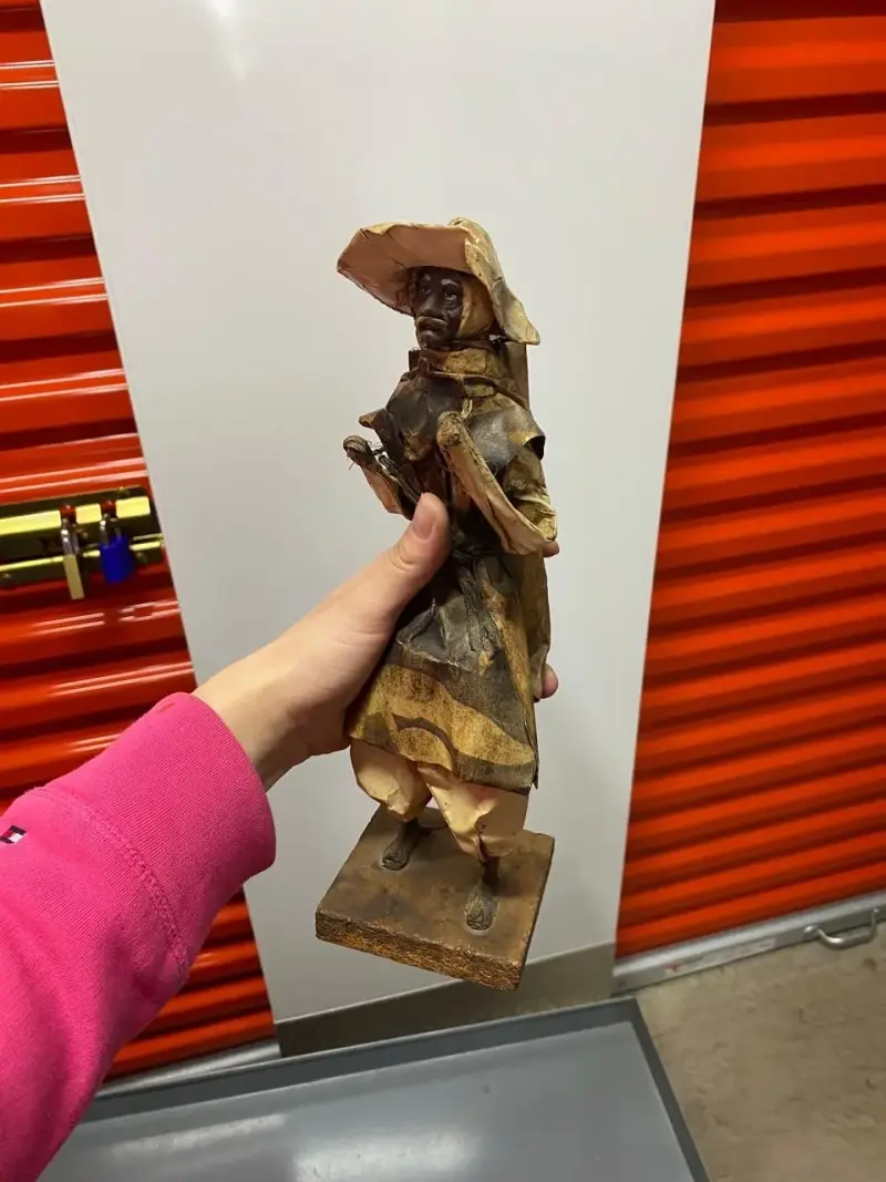 Kalimba artesanal, figura de papel y pez de mader - 2