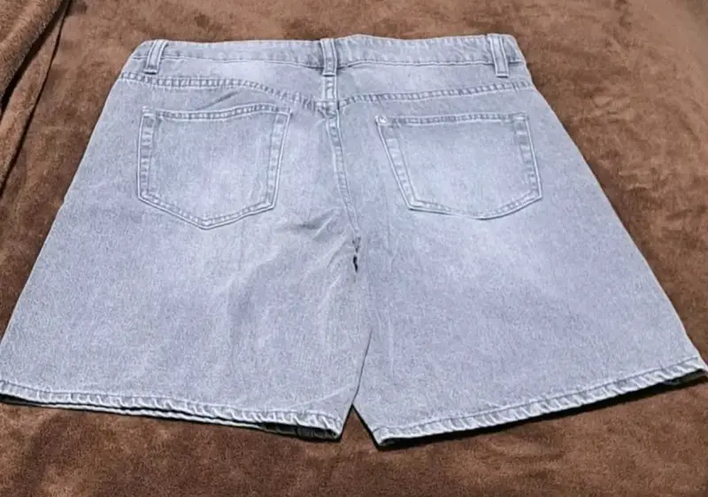 Shorts de mezclilla grises para hombre Cluster Trendy - 3